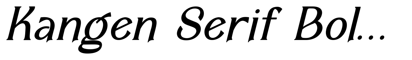 Kangen Serif Bold-Italic